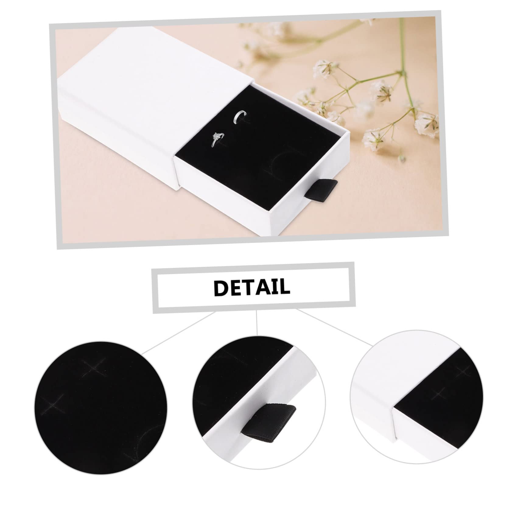 20 Stück-pack Schmuckaufbewahrungsbox aus Weißem Papier mit Schubladendesign Einfachem Stil zur Organisation und Präsentation von Schmuck und Geschenken