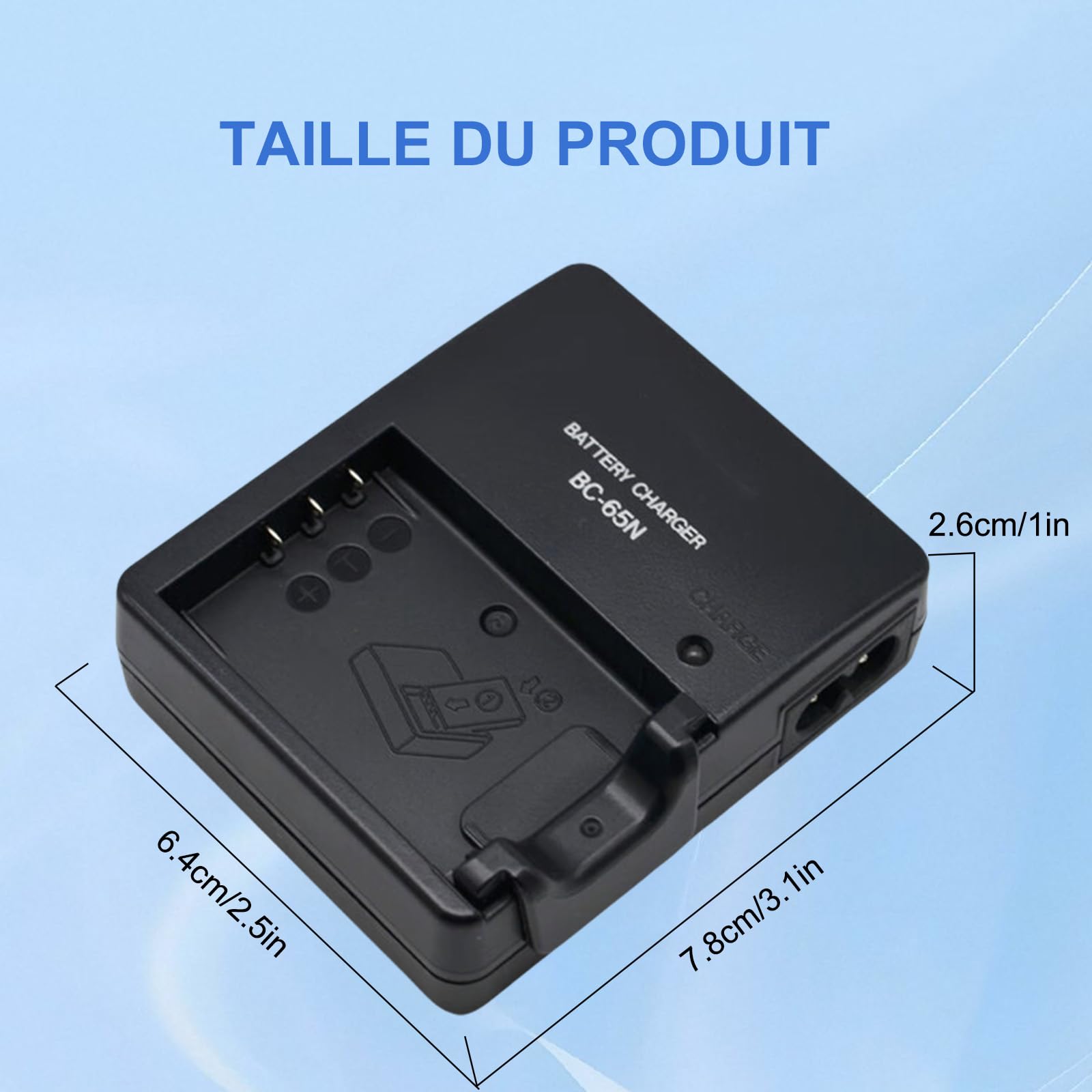 BC-65N NP-95 Chargeur de Batterie Compatible avec Fujifilm FinePix F30 FinePix F31FD FinePix Real 3D W1 FinePix X30 FinePix X70 FinePix X100 FinePix X100S FinePix X100LE FinePix X100T Appareil Photo