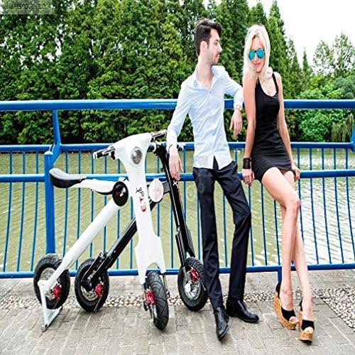 Q Bike Lightweight Foldable Electric Bicycle (White)