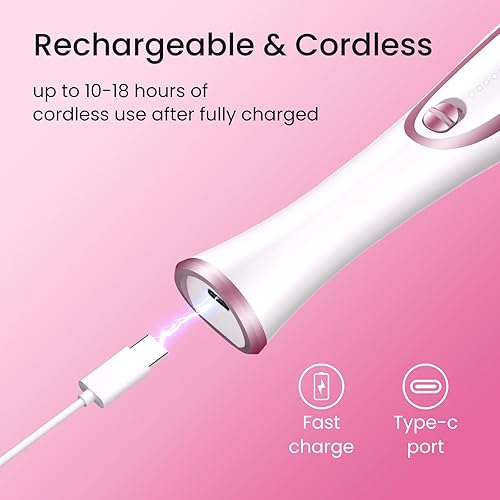 Miniatura 5 de ISTON Kit profesional de manicura y pedicura de 36 piezas máquina de taladro de uñas inalámbrica 20000 RPM 11 piezas 4 velocidades juego de lima