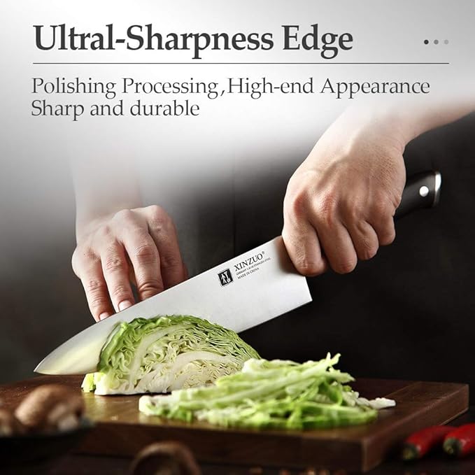 Set Cuchillos Cocina 3 Piezas Acero Inoxidable Forjado miniatura 6