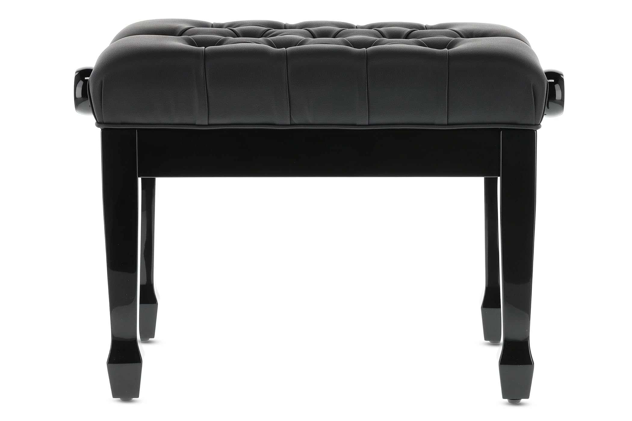 GEWA Pianobank Deluxe XL, schwarz hochglanz, Kunstlederbezug, extra dick gepolstert