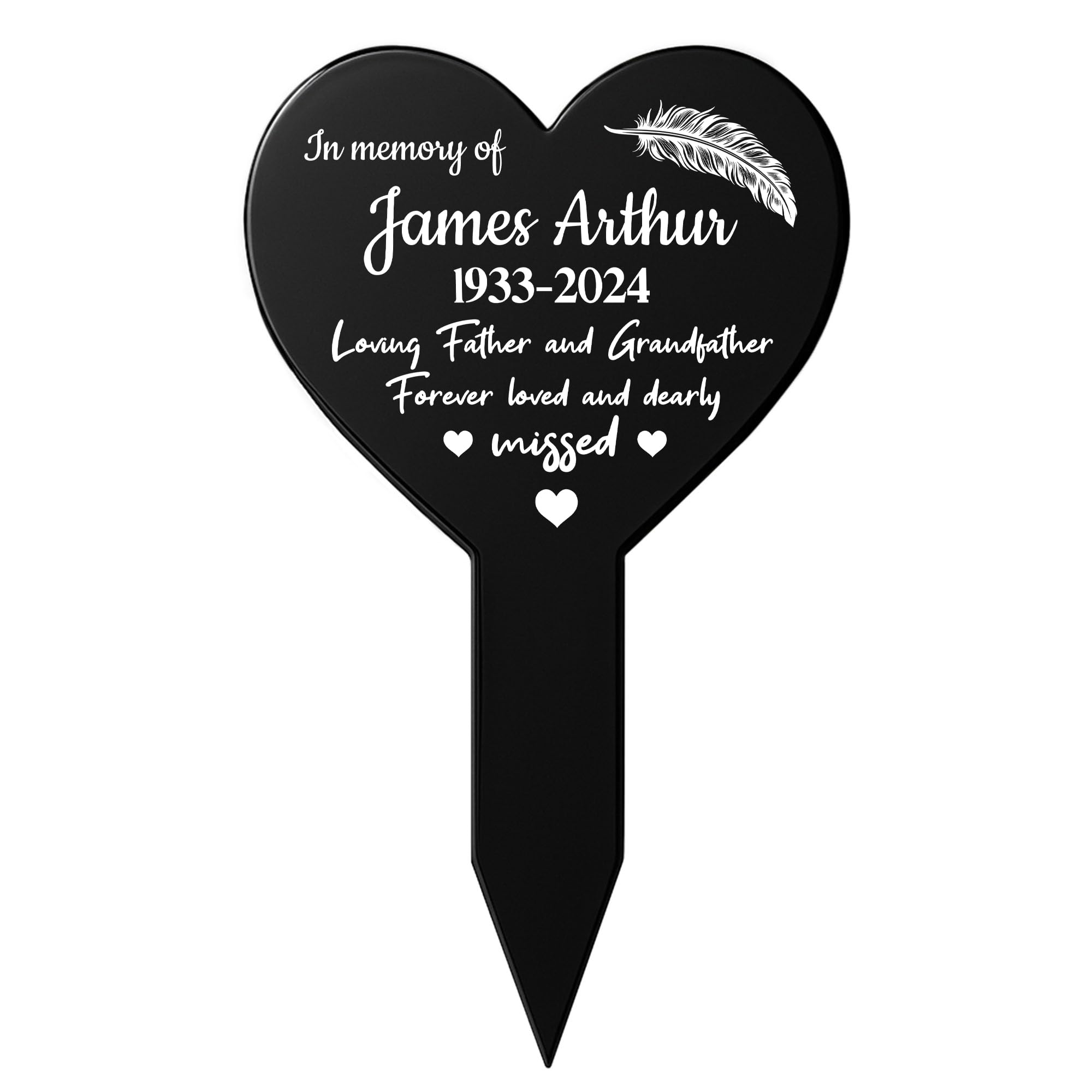Personalised Plaque Memorial Plaque Bereavement Remembrance Funeral Gifts For Mum Dad Uncle Brother Auntie Sister (Design 2)