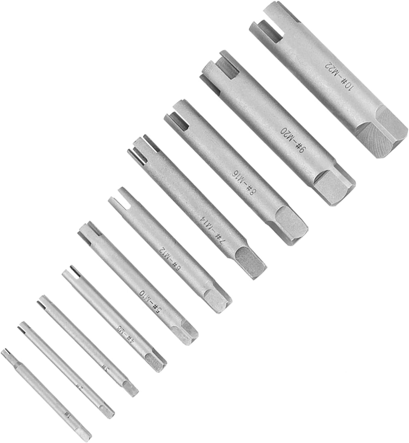 Tap Extractor Steel Stripped Screw Tap Extractor Set, Broken Head Taps Remover, Screw Extractor Tool Kit for Removing Stripped Screws, Steel Construction,