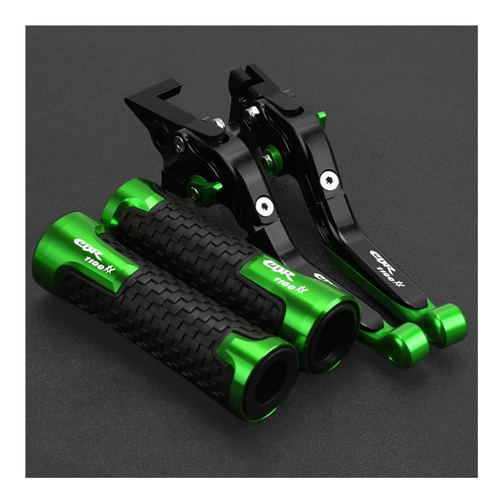 Motorcycle Brake Clutch Levers For Ho&n&da CBR1100XX CBR 1100 XX BLACKBIRD 1997 1998 1999 2000-2007 Motorcycle Adjustable Brake Clutch Lever Handlebar Grips Ends(Blue-)