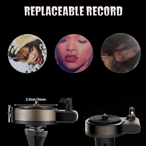 Miniatura 8 de 1 unidad de ambientador de aire estilo retro para tocadiscos de aire con clips de ventilación para accesorios de decoración de coche con 9 fundas de