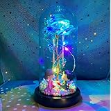 Demanca バラ 造花 Lechin 24Kゴールドローズ 枯れない花 金メッキローズ LEDライト付き電池式 薔薇 花束 プレゼントバレンタインデー 母の日 誕生日 結婚記念日 クリスマス 新年 お祝いに適用 彼女への贈り物プレゼントクリスマスプレゼントお正月プレゼントです (E)