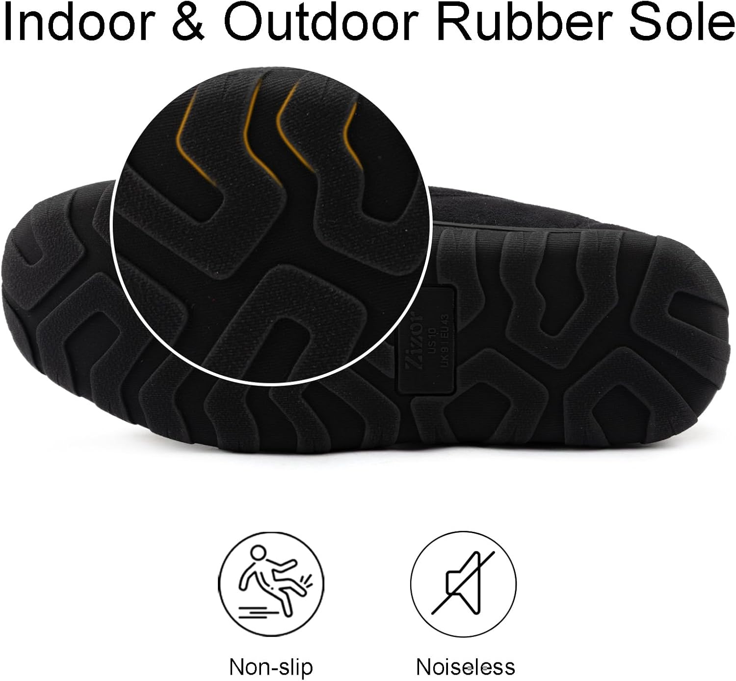 Zizor Men's Moccasin Slippers With Memory Foam, House Shoes for Indoor Outdoor - Image 5