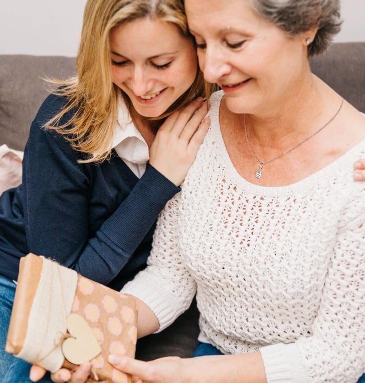 NOREGRET Gift to My Boyfriends Mom Necklace 925 Sterling Silver Necklace Gifts for Boyfriends Mom Mothers Day Gift Birthday Gifts - Image 6