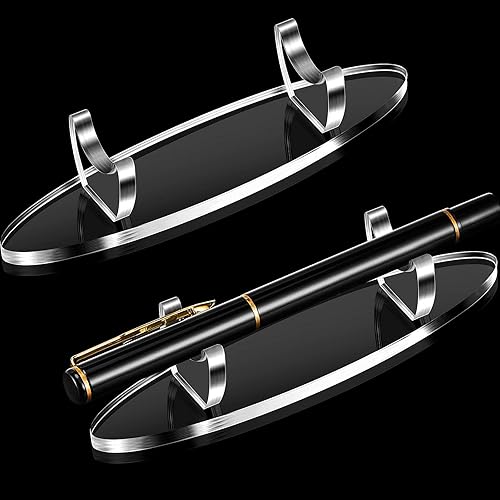 Chinco Soporte de exhibición de acrílico para bolígrafo, organizador de brochas de maquillaje transparente, soporte para varita de lápices de