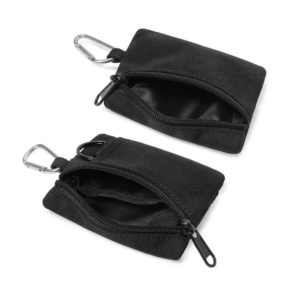 EDC Torby nylonowe, małe etui Molle, mini torba użytkowa, saszetka, nerka z karabińczykiem, torba pierwszej pomocy, organizer do przechowywania na świeżym powietrzu, kemping, wędrówki, czarne
