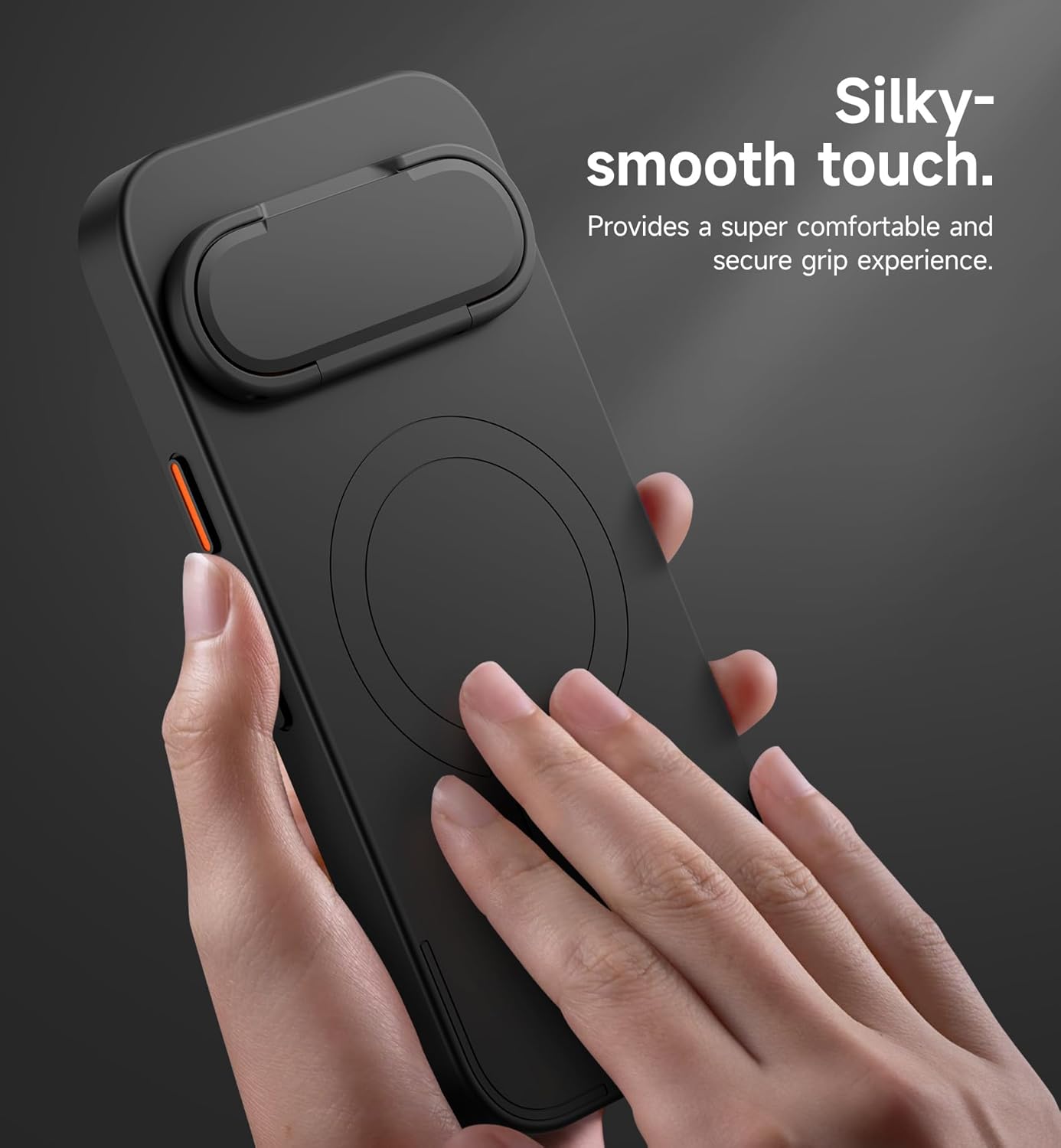 SURITCH for Google Pixel 9 Pro XL Phone Case, Compatible with MagSafe, Protective Cover with Camera Cover & Adjustable Metal Kickstand for Pixel 9 Pro XL -Black