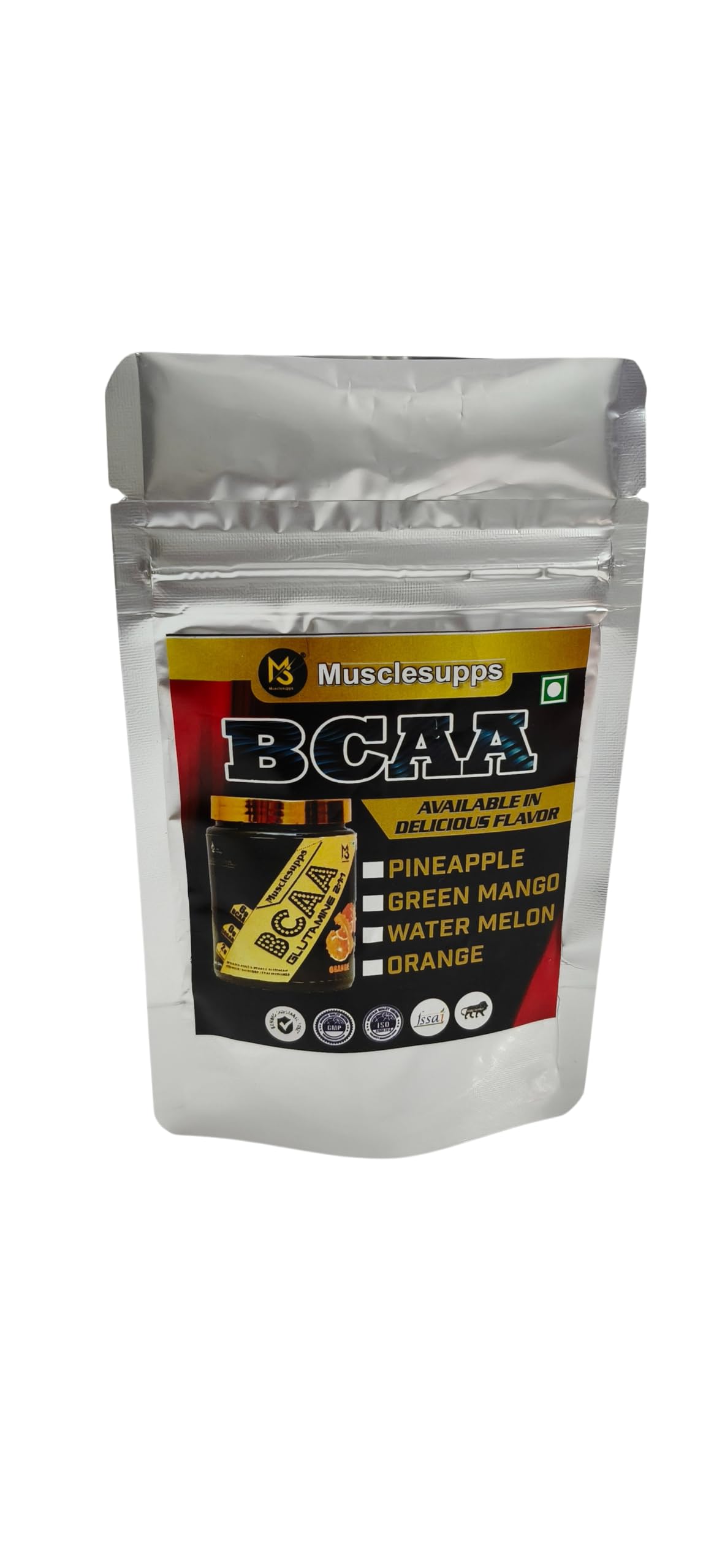 BCAA 2:1:1 with Glutamine – Intra Workout & Muscle Recovery Powder | 6g BCAA, 2g Glutamine, Zero Sugar (11 g | Pouch, Watermelon)-image-43