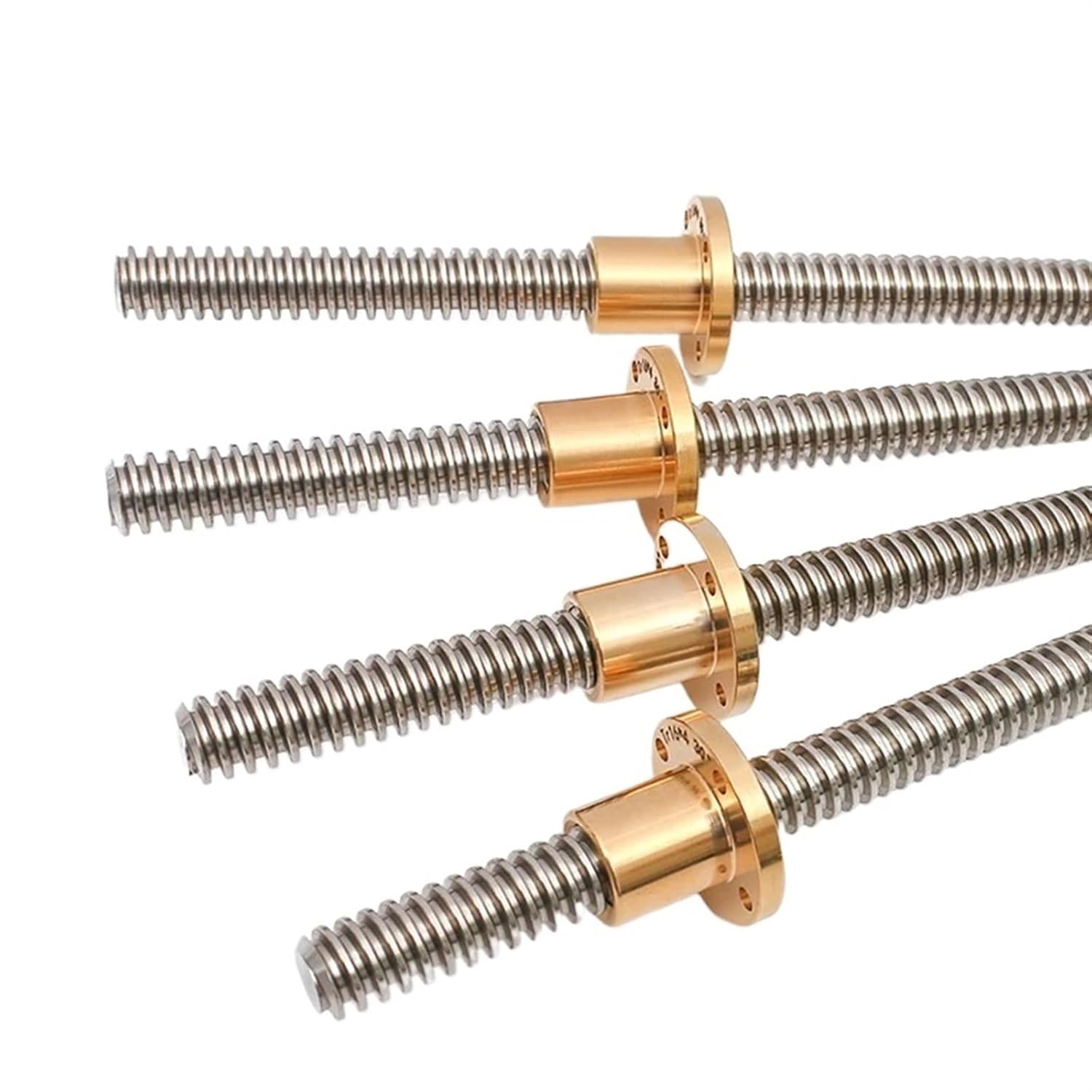 Metal Ball Screw nut T16 Lead Screw Diameter16mm Lead 8mm Pitch 4mm Length 100mm to 600mm with Brass Nut CNC 3D Printer Accessories(150mm)