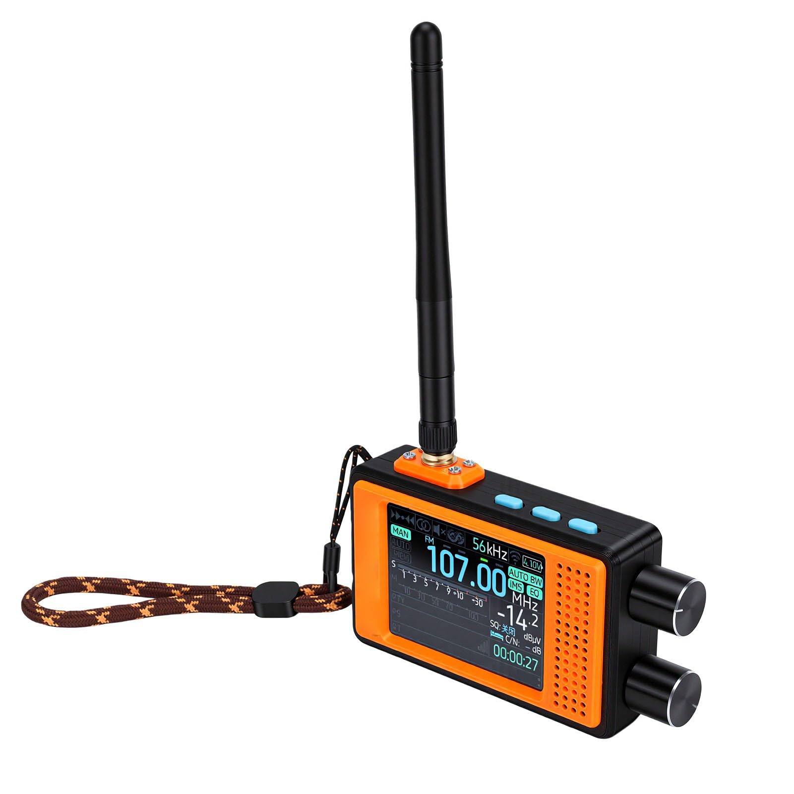 Eujgoov Mini Radio mit DSP, Tragbares Allband Radio, 2,4 Zoll Touchscreen