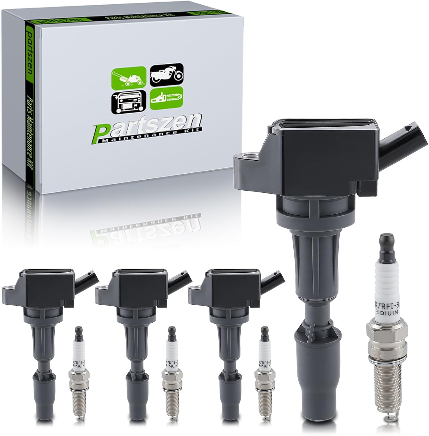 UF764 Ignition Coil Pack 93175 Spark Plug Fit for Hyundai Tucson Sonata Santa Fe for Kia Sportage Sorento Optima for Genesis G70 G80 G90 2.0L 2.4L