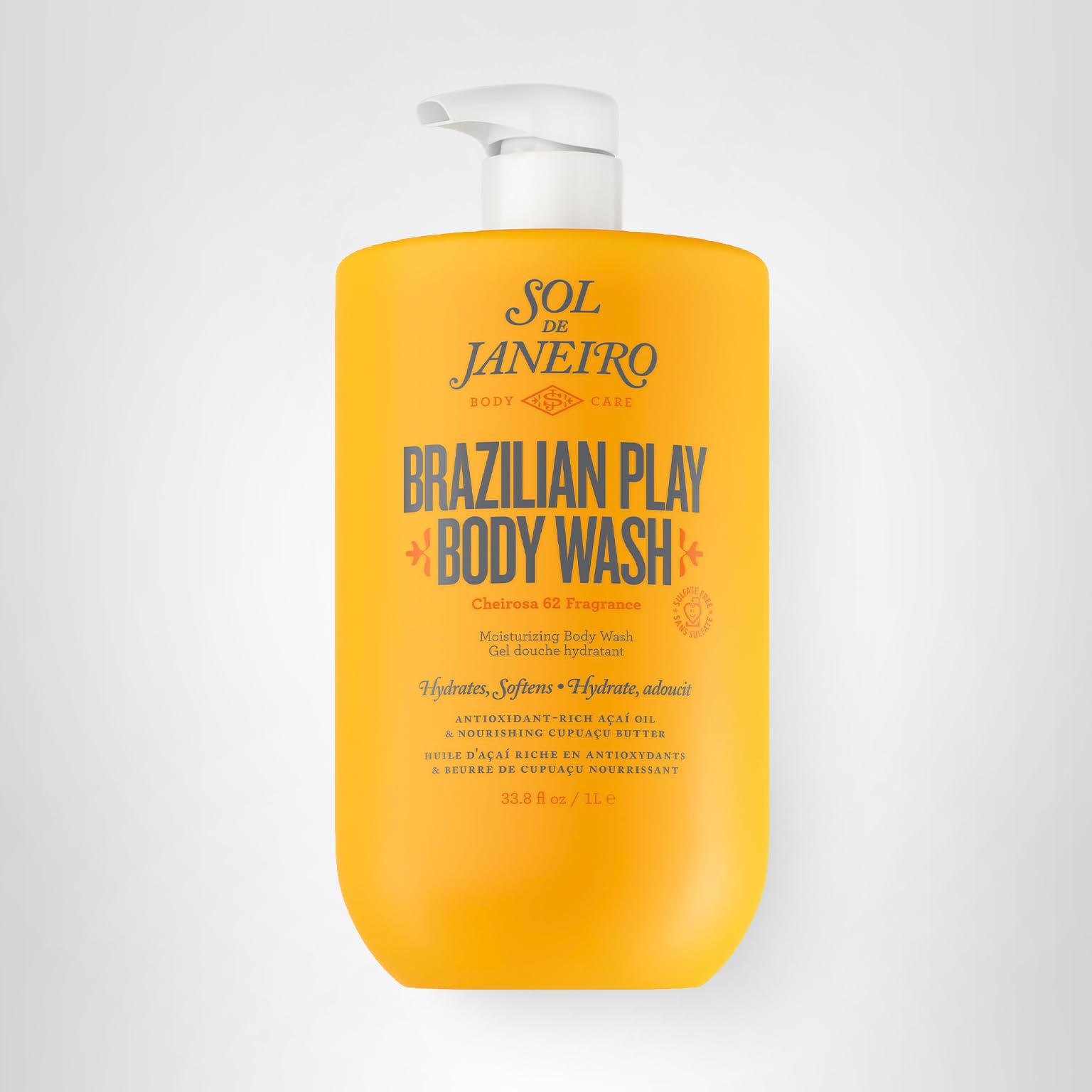 Sol de Janeiro Brazilian Play Body Wash | Moisturizing Shower Gel in Cheirosa 62 Scent: 33.83 Fl Oz (Pack of 1)
