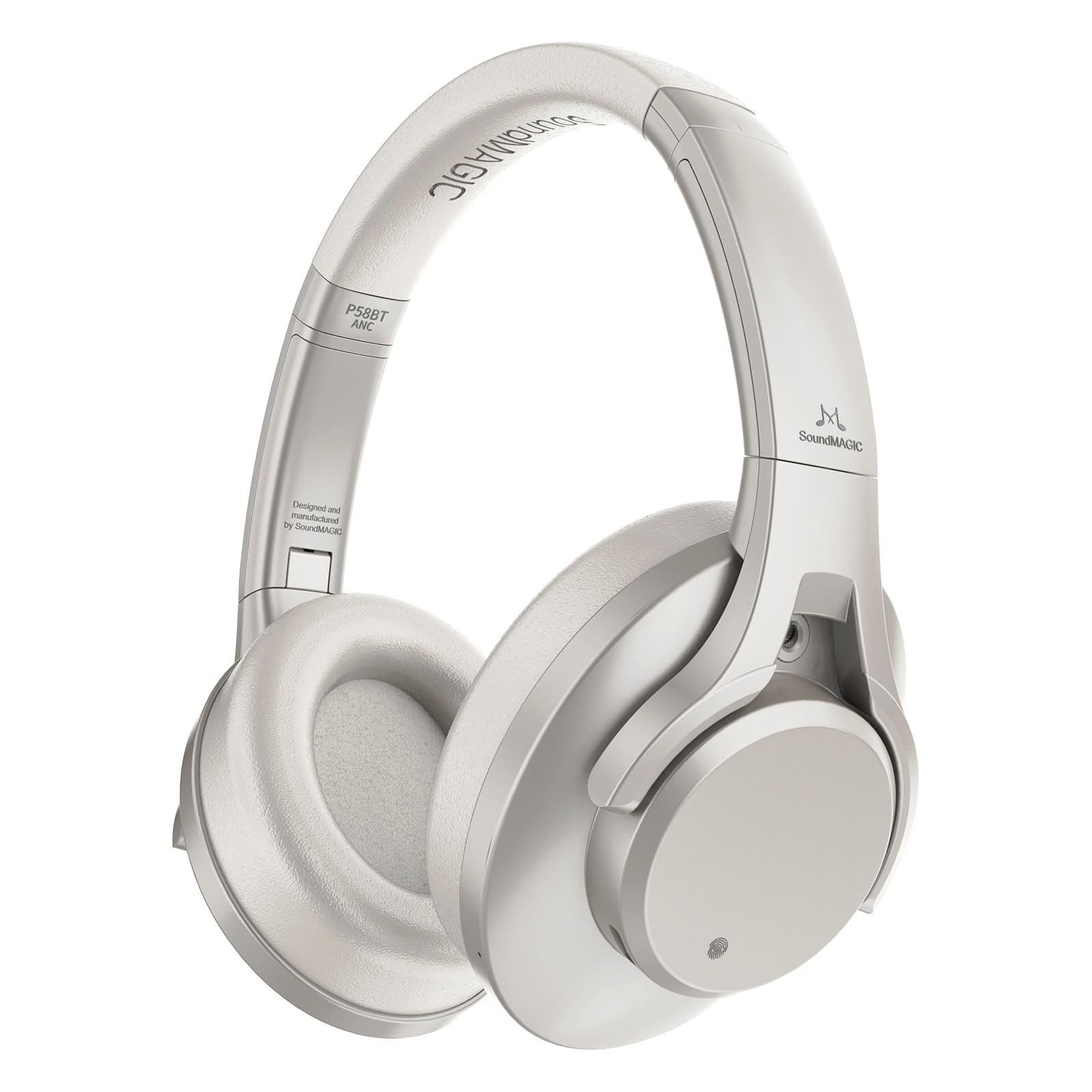 SoundMAGIC P58BT ANC Auriculares Bluetooth Diadema con cancelación Activa de Ruido, Calidad de Sonido HiFi, Llamadas nítidas, 60 Horas de autonomía, para Juegos y música, compatibles con móviles y PC