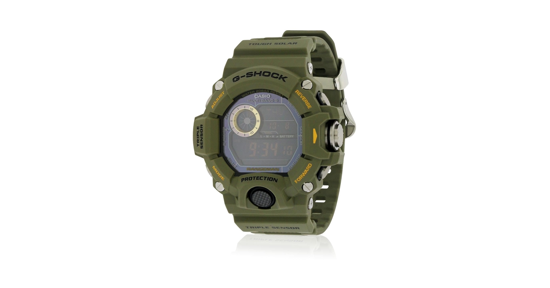 Amazon.com: Casio GW9400-3CR Rangeman G-Shock Olive Solar