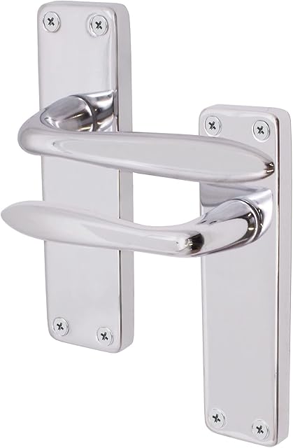 EAI Victorian Lever Latch Handle for Internal Doors Polished Chrome 155 x 41mm