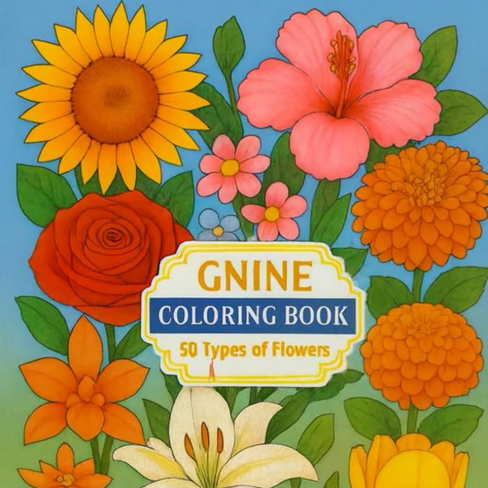 Bloom & Color: 50 Lovely Flowers: Learn the names and shapes of flowers, and have fun coloring them.