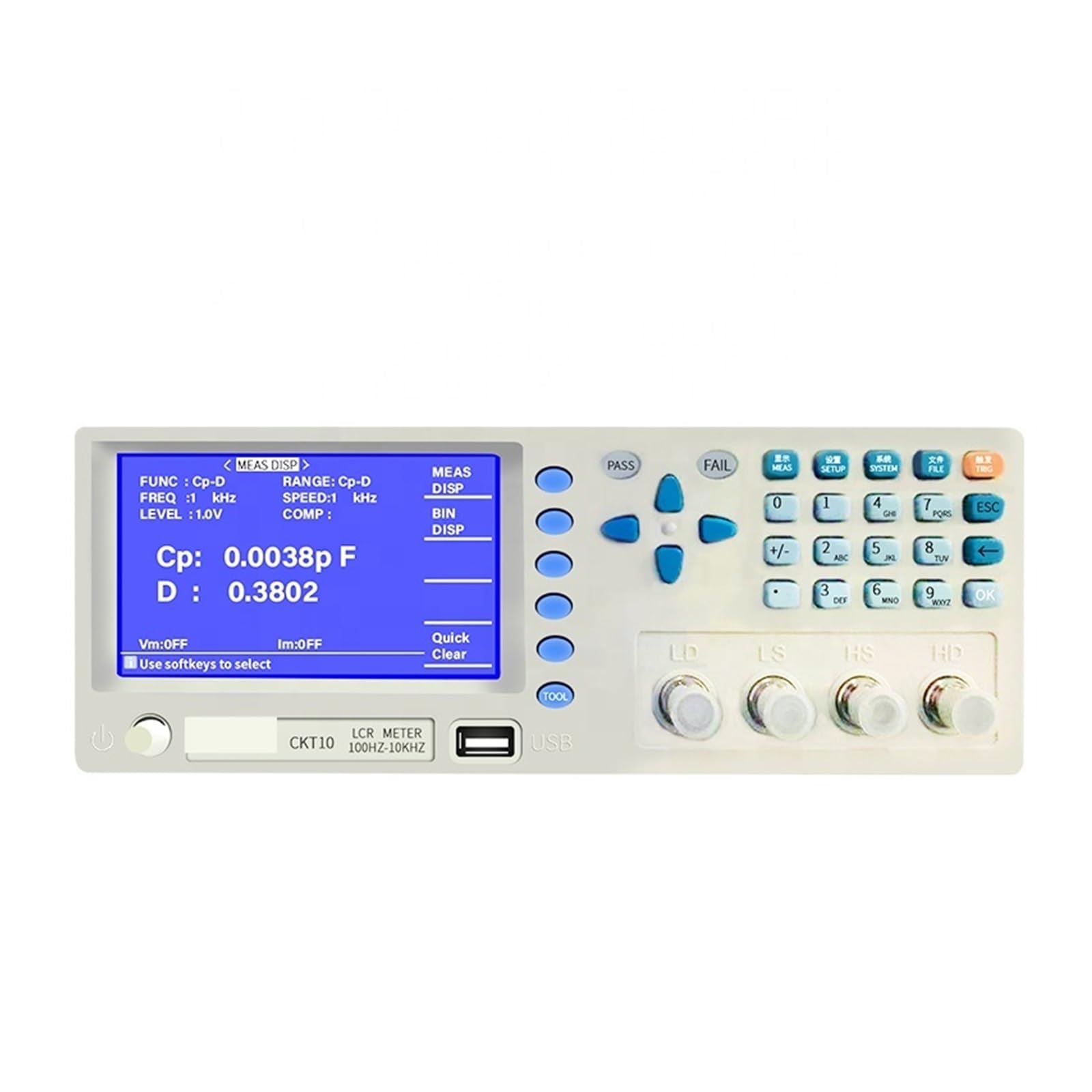 Stołowy Miernik LCR, CKT10 CKT10A CKT30 Miernik RLC Cyfrowy Tester LCR Pomiar Pojemności Rezystancji ESR(CKT30)