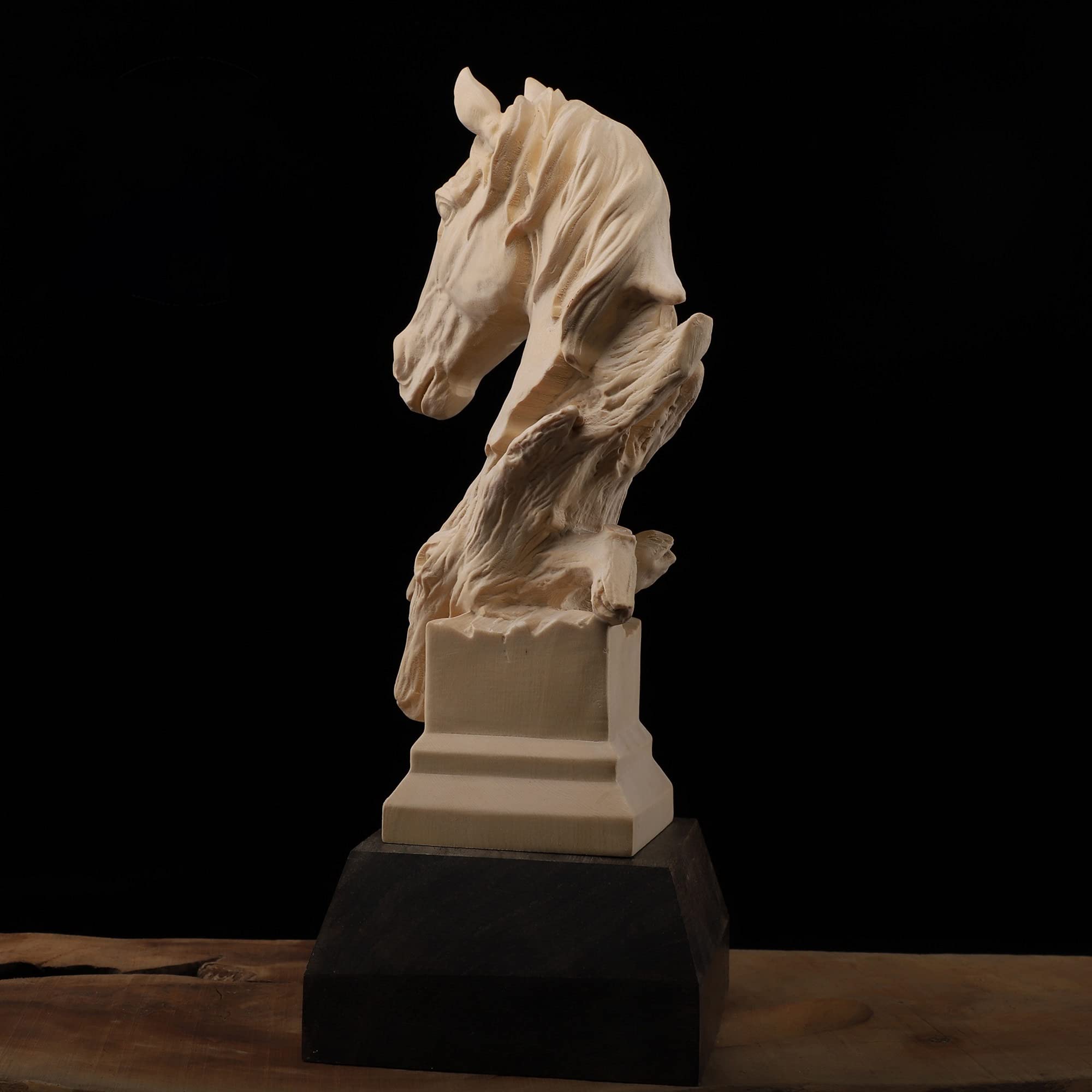 木製馬の頭部彫刻 3点セット 8b30d7947a70c4f837f56863457776