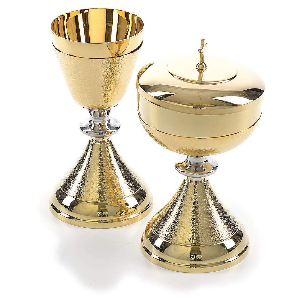 Holyart Calice e Pisside zigrinati oro, Calice