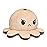 TeeTurtle - The Original Reversible Octopus Plushie - Coffee + Cream - Cute Sensory Fidget Stuffed Animals That Show Your Mood, 4 inch