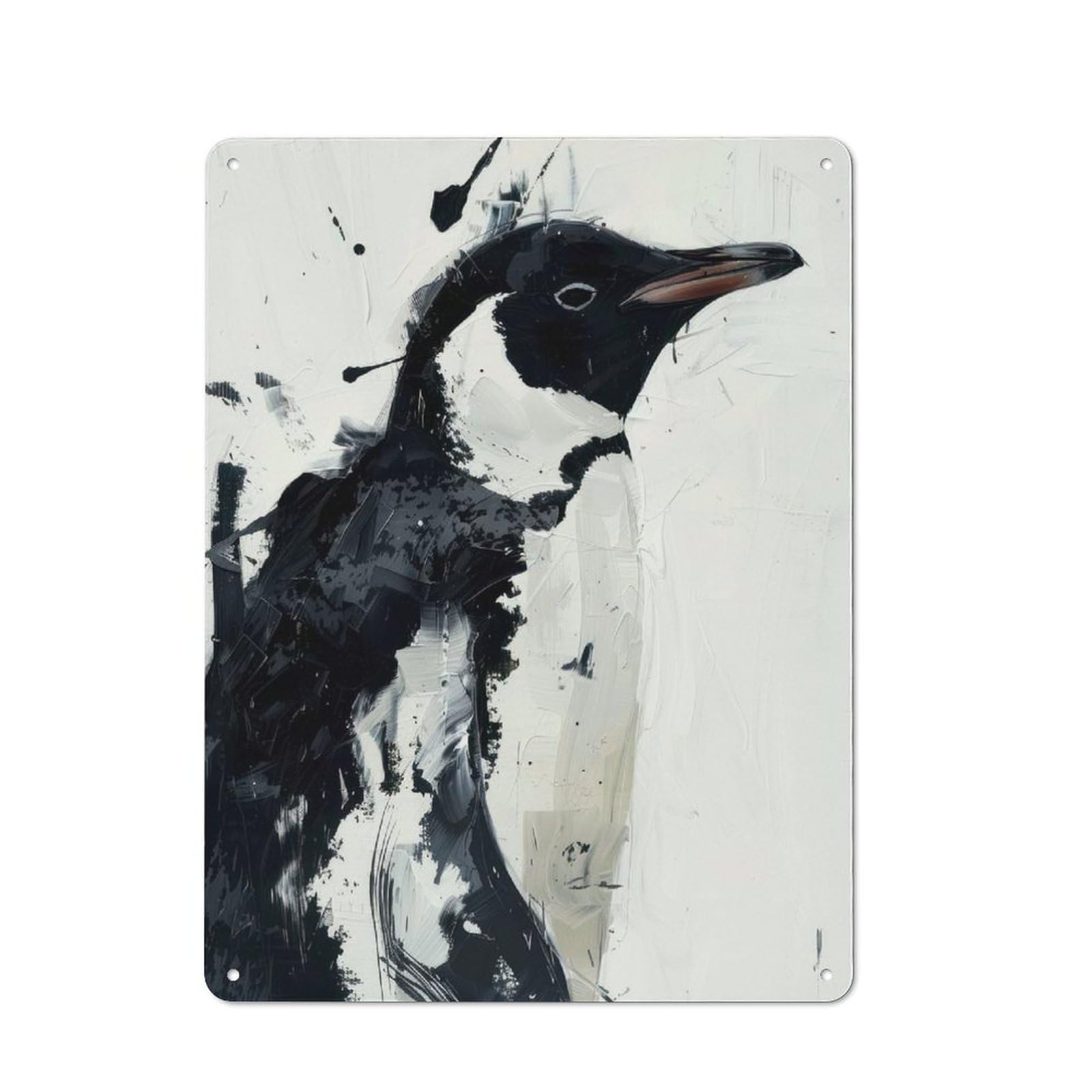 Junmoney Penguin Grace Art Retro Tin Sign 40X30cm For Lounge Or Reading Corner, Gift For Lounge Decor Fans During The Christmas Season