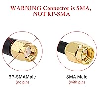 Vista 3 de XRDS -RF SMA macho al cable macho SMA 2FT, cable de antena de extensión SMA (2PCS)