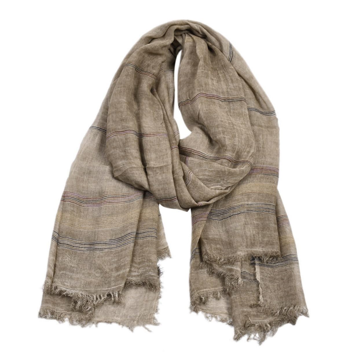 PACKOVE Scarf 2pezzi in Cotone, Tinta Unita, Accessorio Moda Unisex | Khaki e Rosa, per Donne e Uomini, Uso in Ambienti Climatizzati e Turismo Balneare