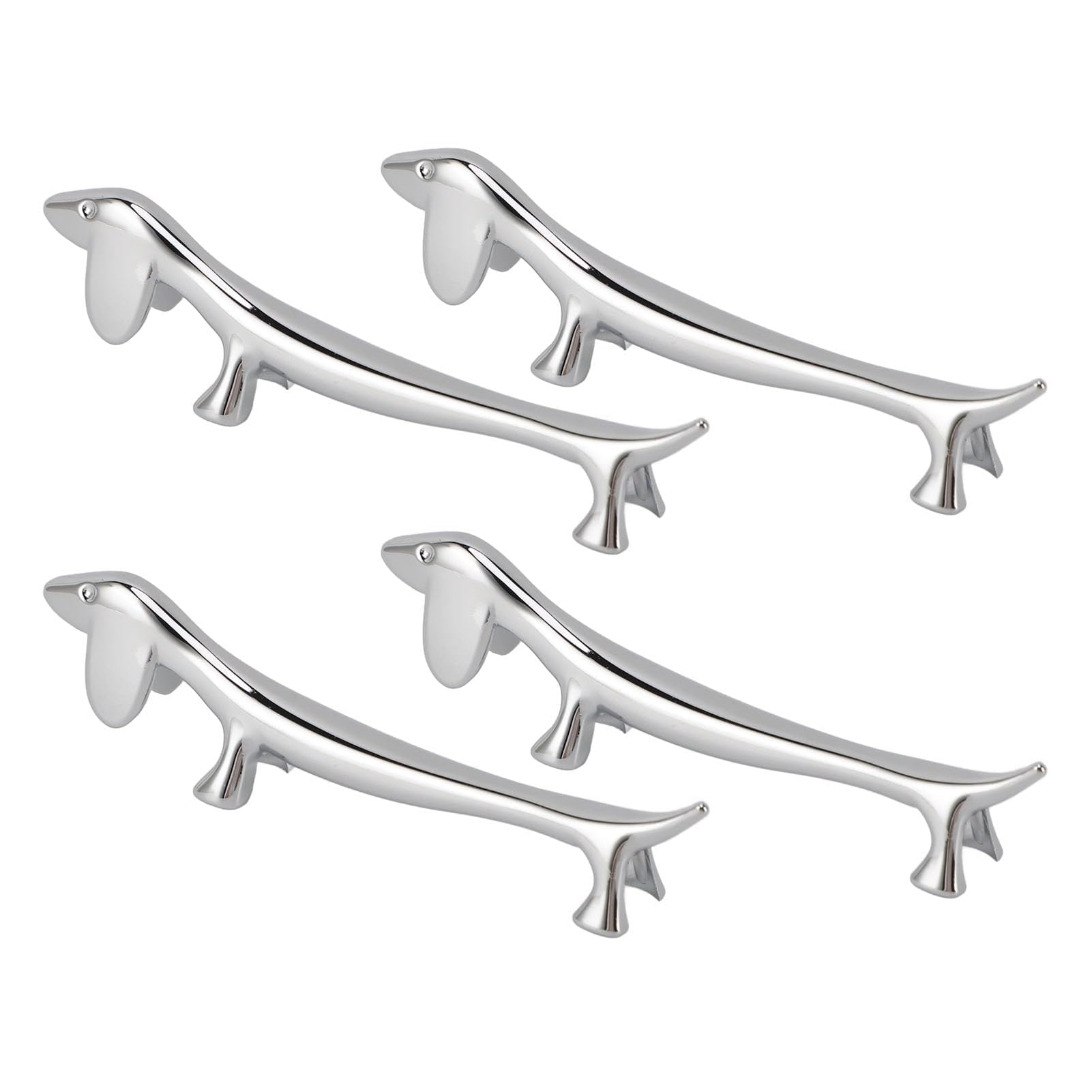 Poggiaposate in Argento da 4 Pezzi, Porta Bacchette a Forma di Animale, Supporto Versatile per Tavolo da Pranzo, Forchetta, Cucchiaio (Pssopp9tu7y6gxw4-12)