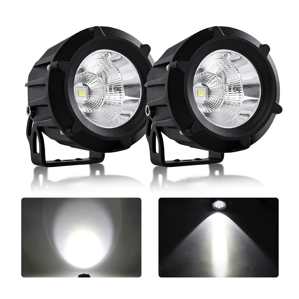 Buy CO LIGHT Motorcycles Round LED Auxiliary Lights White Spot Pods