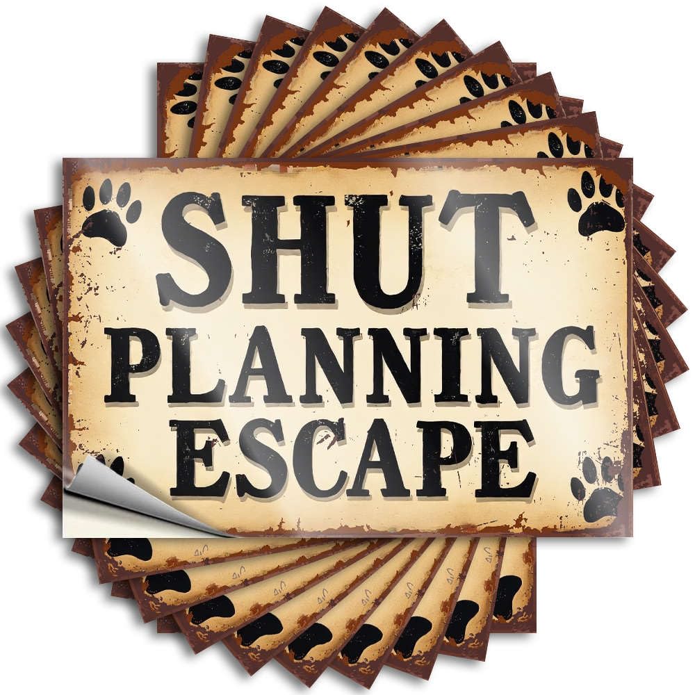 Mimosa Motivational Saying - Shut Planning Escape Removable Decal Bumper Easy Peel for Teacher(8X12CM)