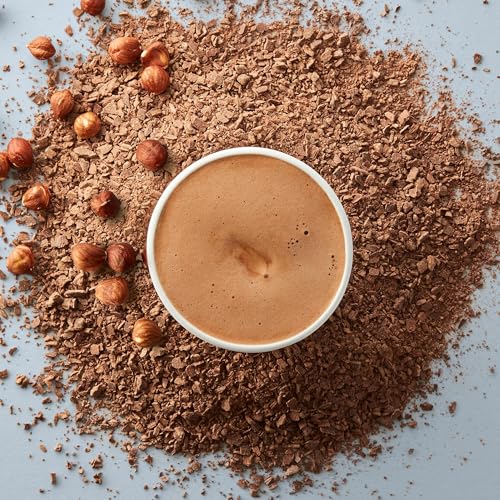 Image of Hotel Chocolat Hot Chocolate Mix - Hazelnut Praline Drinking Chocolate with Real Chocolate Flakes, 10 Servings, Gourmet Cocoa