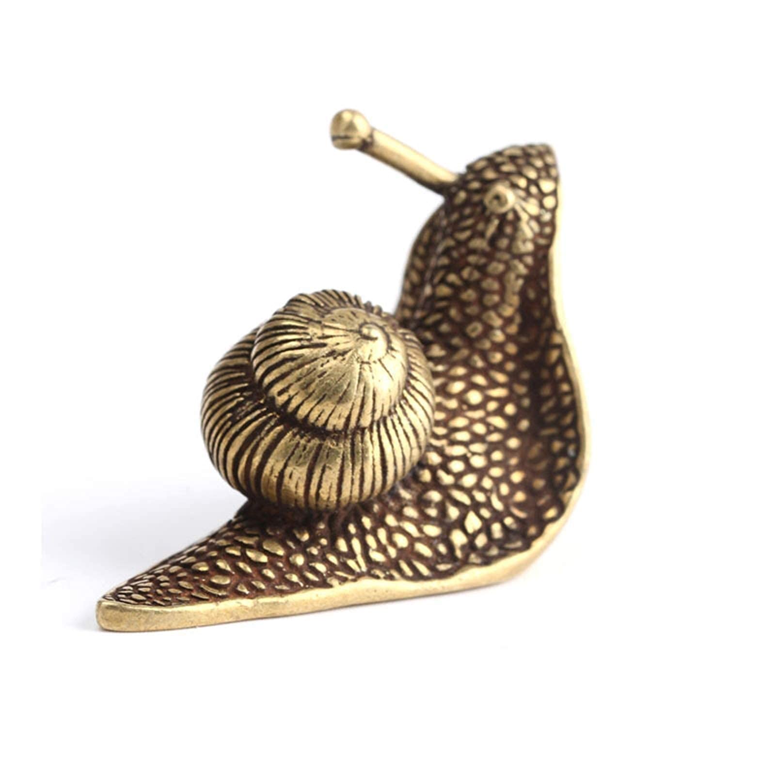 Statue di animali in oro antico Ornamenti in rame retrò Bonsai Micro paesaggio Decorazioni da tavolo per la casa Figurine Statua in miniatura in ottone per animali da tè