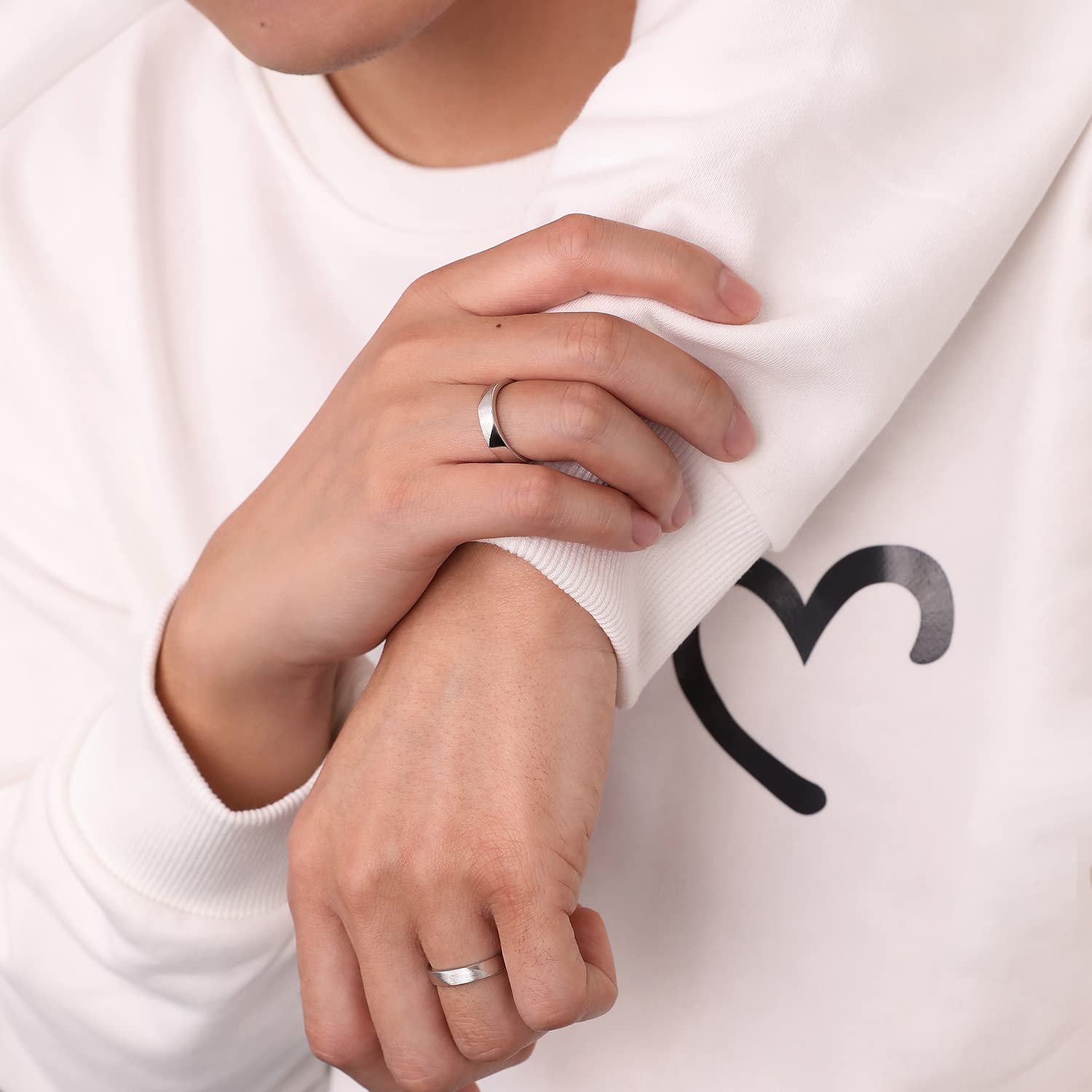 Meissa 925 Anillos de Plata Pareja Anillos de Boda de Diamantes Delicado Anillo de Compromiso para Hombres y Mujeres Tamaño Ajustable