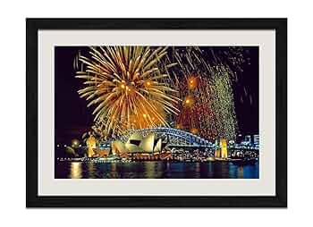 シドニー風景画 約124x102cm 金色フレーム シドニー風景画 約124x102cm 金色フレーム