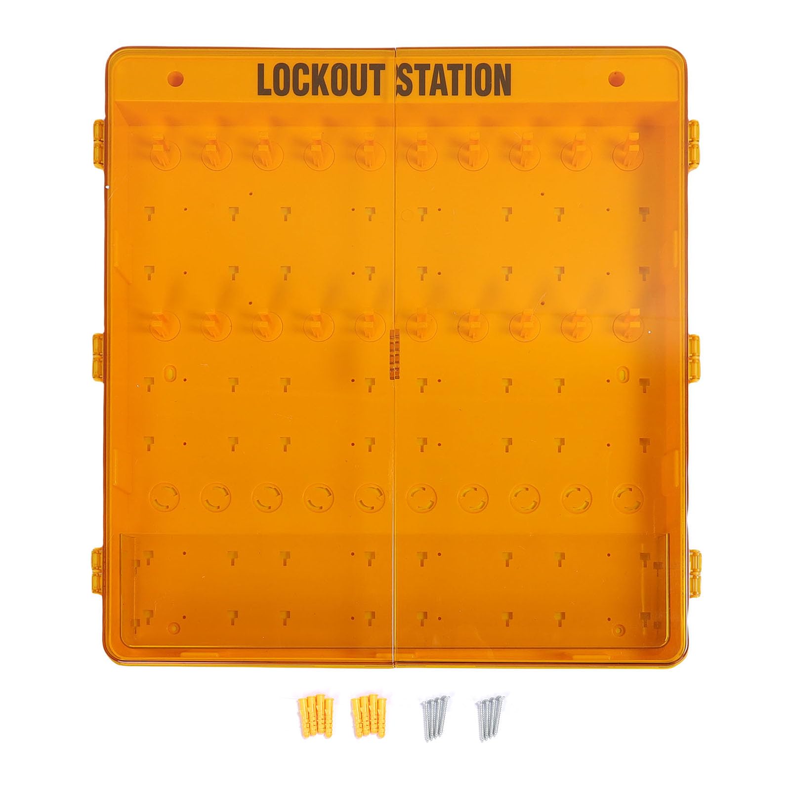 Estación de Etiquetado de Bloqueo con Dispositivos LOTO, Juego de Bloqueo de Seguridad, PC Tapa Transparente de Cubierta Pol Dust Montaje de Pared Montazo Montaje Out Station