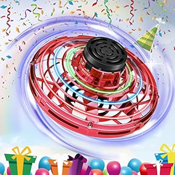 Mini Drones for Kids Flying Spinner Magic Flying LED Lights UFO Hand Operated Drones for Kids with Small Sensor 360° Rotating Helicopter for Boys Girls Birthday Christmas Adult Indoor Outdoor