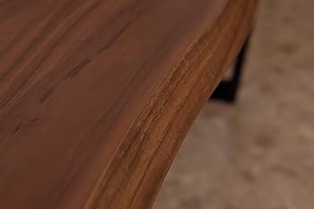 Amazon｜ダイニングテーブル 180 x 90 一枚板調 ウォールナット