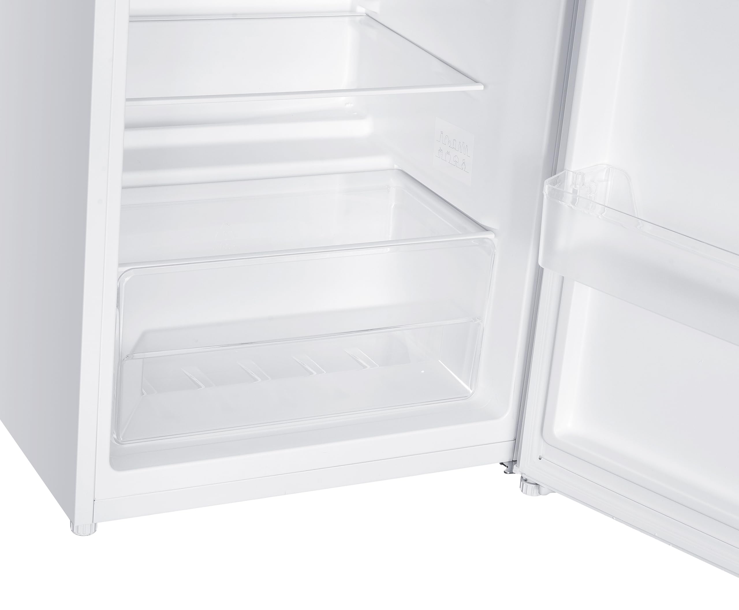 homeX CS2422E-W Kühlschrank ohne Gefrierfach groß 242 Liter freistehend | Vollraumkühlschrank, leiser Standkühlschrank, Fridge, Getränkekühlschrank, 5 Ablagen, LED-Beleuchtung, 143 cm hoch, weiß