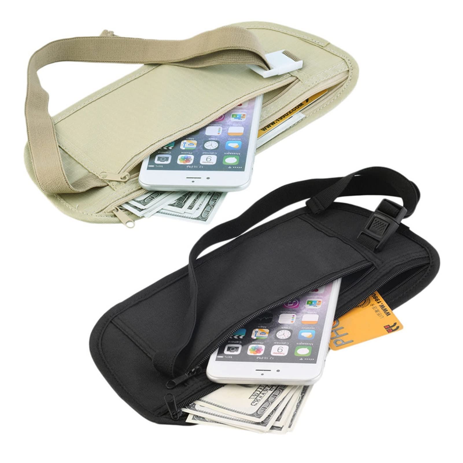 Unsichtbare Reise Taille Packs Beutel for Passgeldgürtelbeutel versteckte Sicherheitsbrieftasche Geschenkbeutel Brust Pack Geld Taillenbeutel