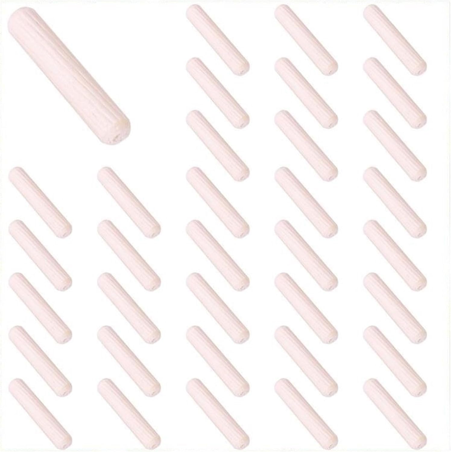 Joint Connector Pegs, 1000Pack Wood Kiln Dried Fluted and Beveled Dowel Pegs for Furniture Woodworking DIY Crafts
