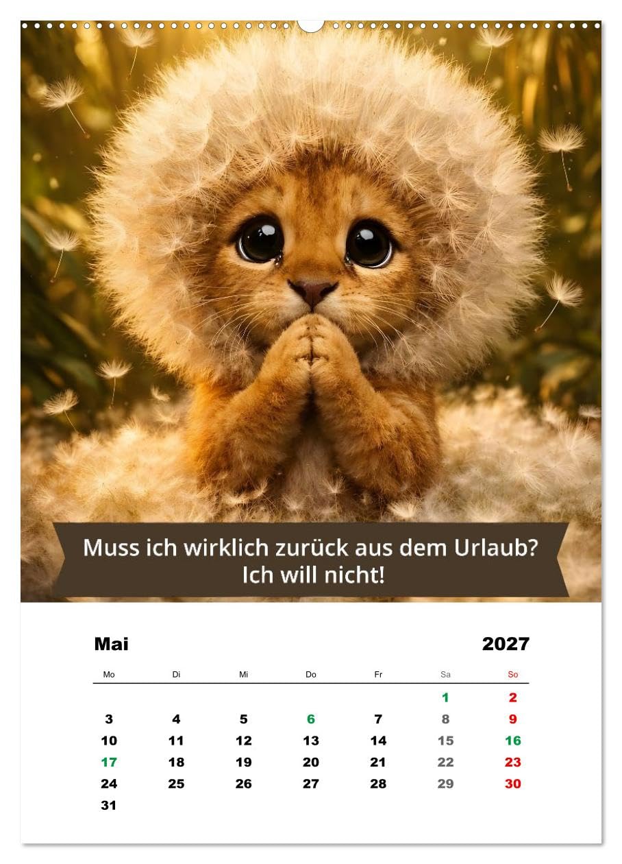 Tier-isch wahr! (hochwertiger Premium Wandkalender 2027 DIN A2 hoch), Kunstdruck in Hochglanz: Zwölf Sprüche, die wir alle kennen (CALVENDO Spass)