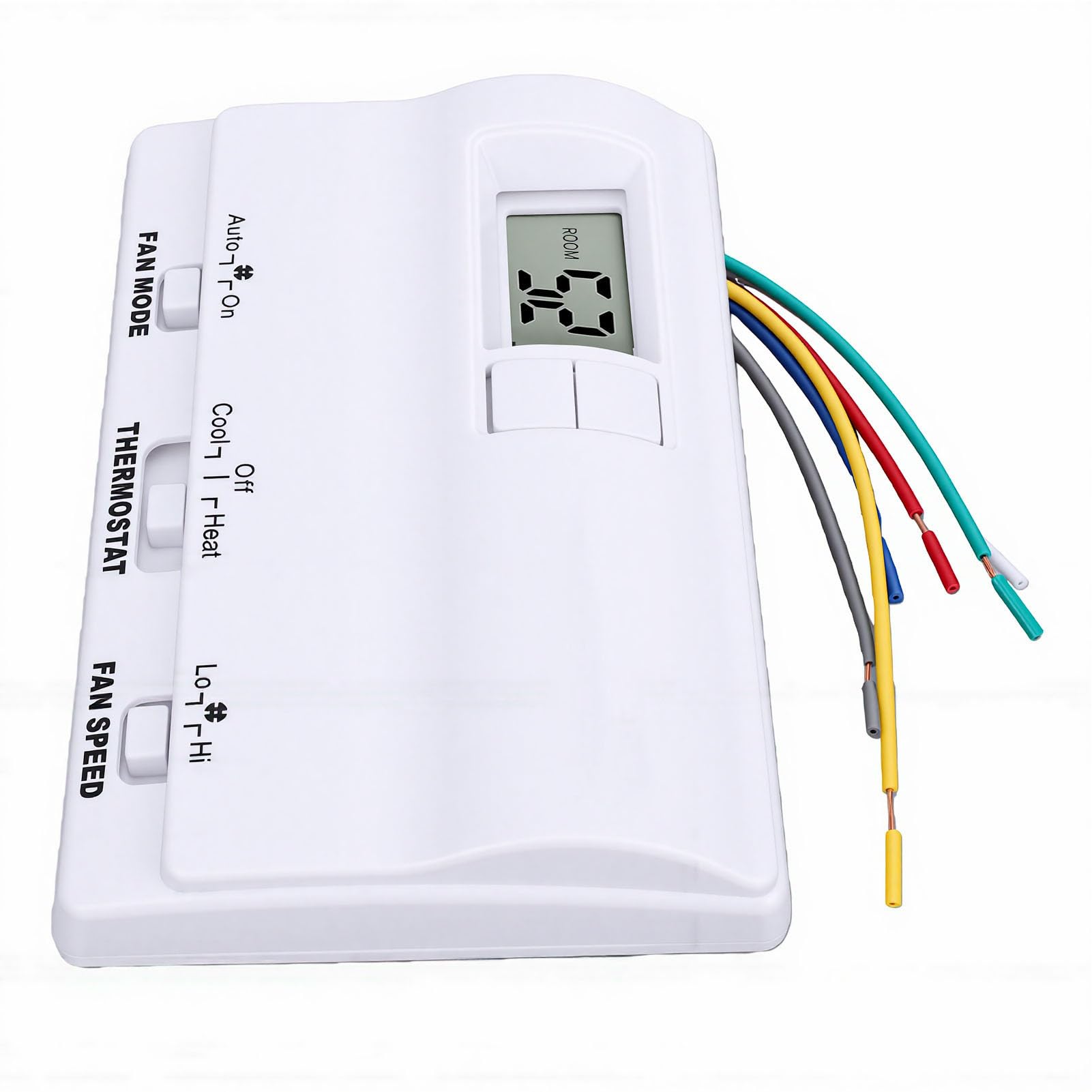Termostato Digitale Sostitutivo per Condizionatore Mach Serie 8330 per, Regolatore di Calore e Freddo per Montaggio a Parete, Bianco