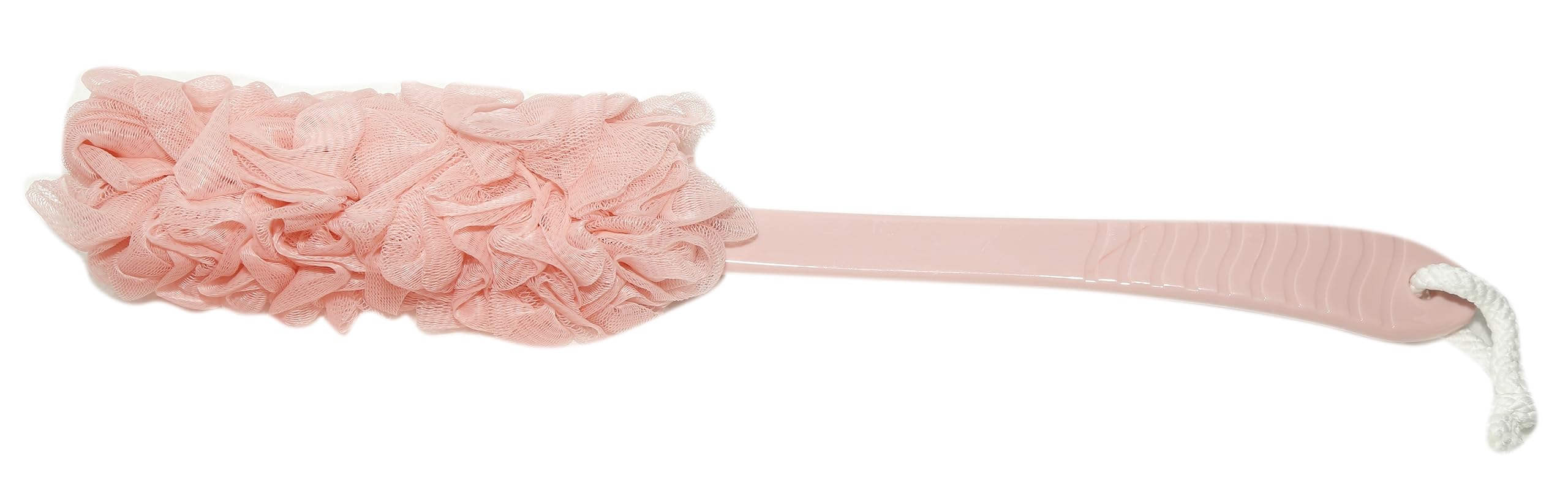 EVOHOUSE Luxury Bathing Loofah Exfoliating Scrub Soft Sponge With Handle For Body And Back Scrubber Brush For Men Women Bathing Sponge (Pink)-image-20