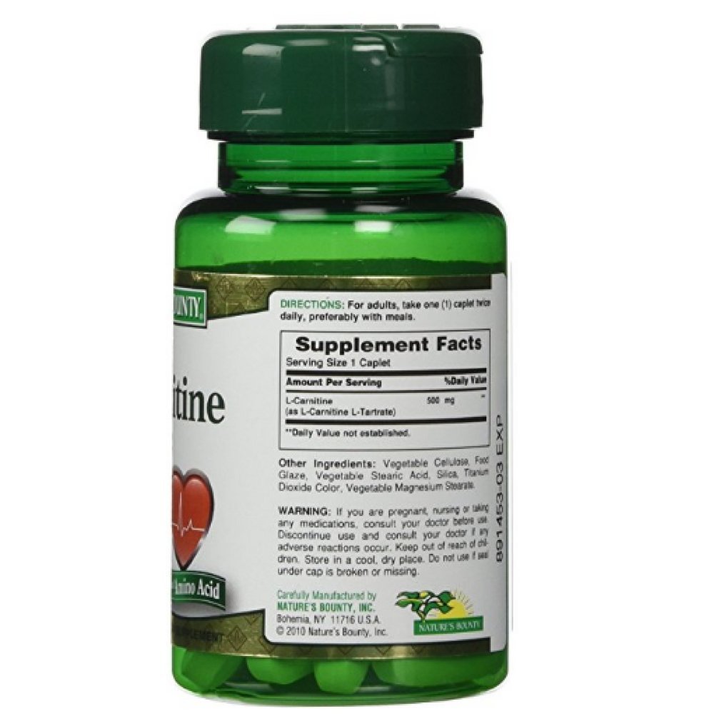 nature's bounty l carnitine tablets 500mg 30ct Amazon.com: Nature's Bounty L-Carnitine 500 mg 30 Caplets (Pack of 2) : Health & Household