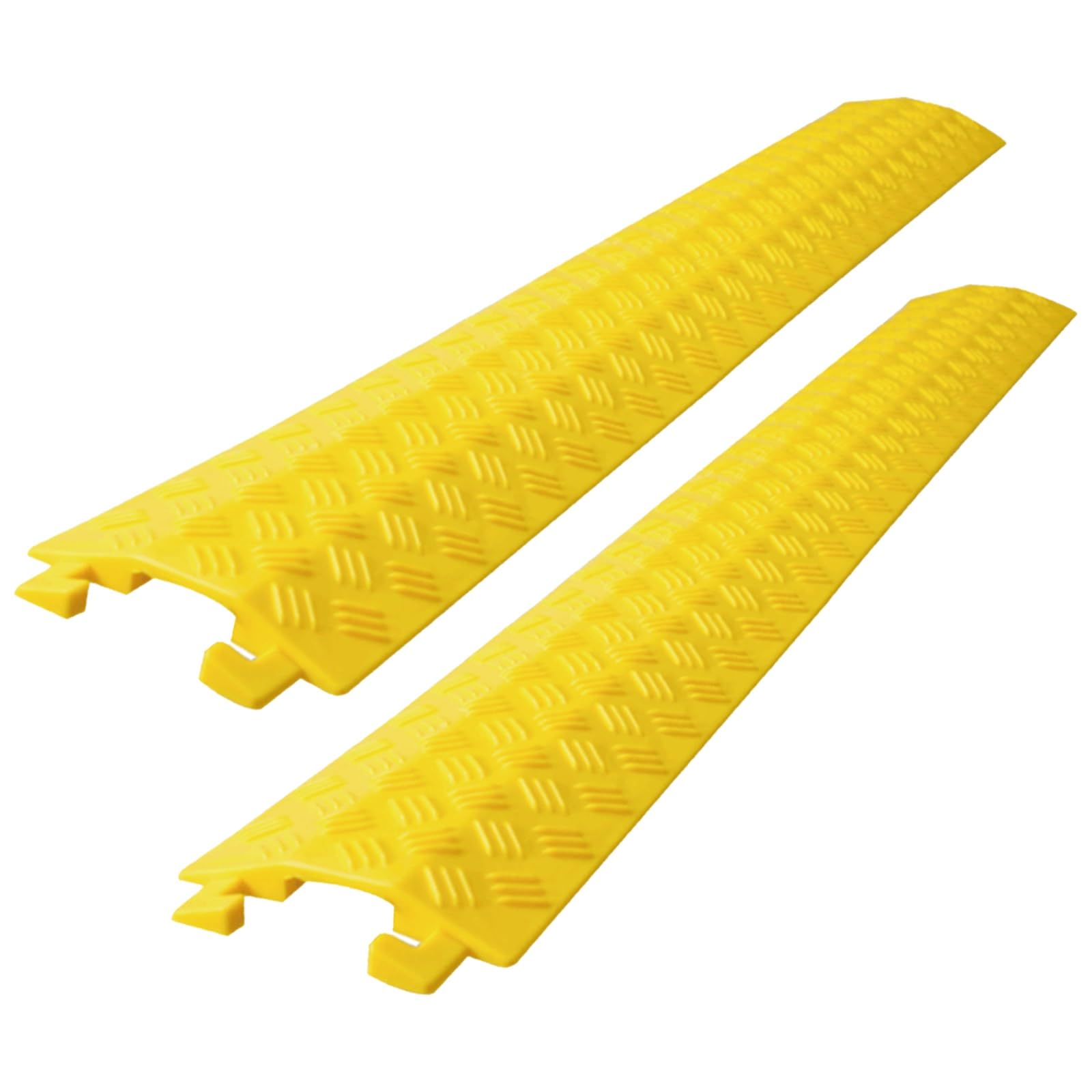 Pasacables Suelo para Interiores y Exteriores, Canaleta Cables Suelo con Enclavamiento para Uso en Oficinas y Almacenes, Evita Tropiezos(Yellow)